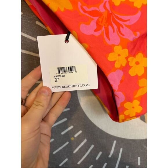 NWT Beach Riot Heidi Hula Hibiscus Bottom - Picture 6 of 9